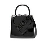MSGM Kids Borsa Nera con Logo Groffato per Bambine
