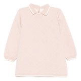 Elisabetta Franchi La Mia Bambina Abito con Motivo Geometrico Rosa per Neonate