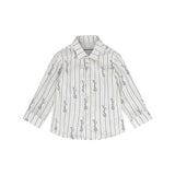 Cesare Paciotti Camicia Beige a Righe per Neonati