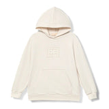 Elisabetta Franchi La Mia Bambina Felpa Panna con Cappuccio con Ricamo Logo per Bambine