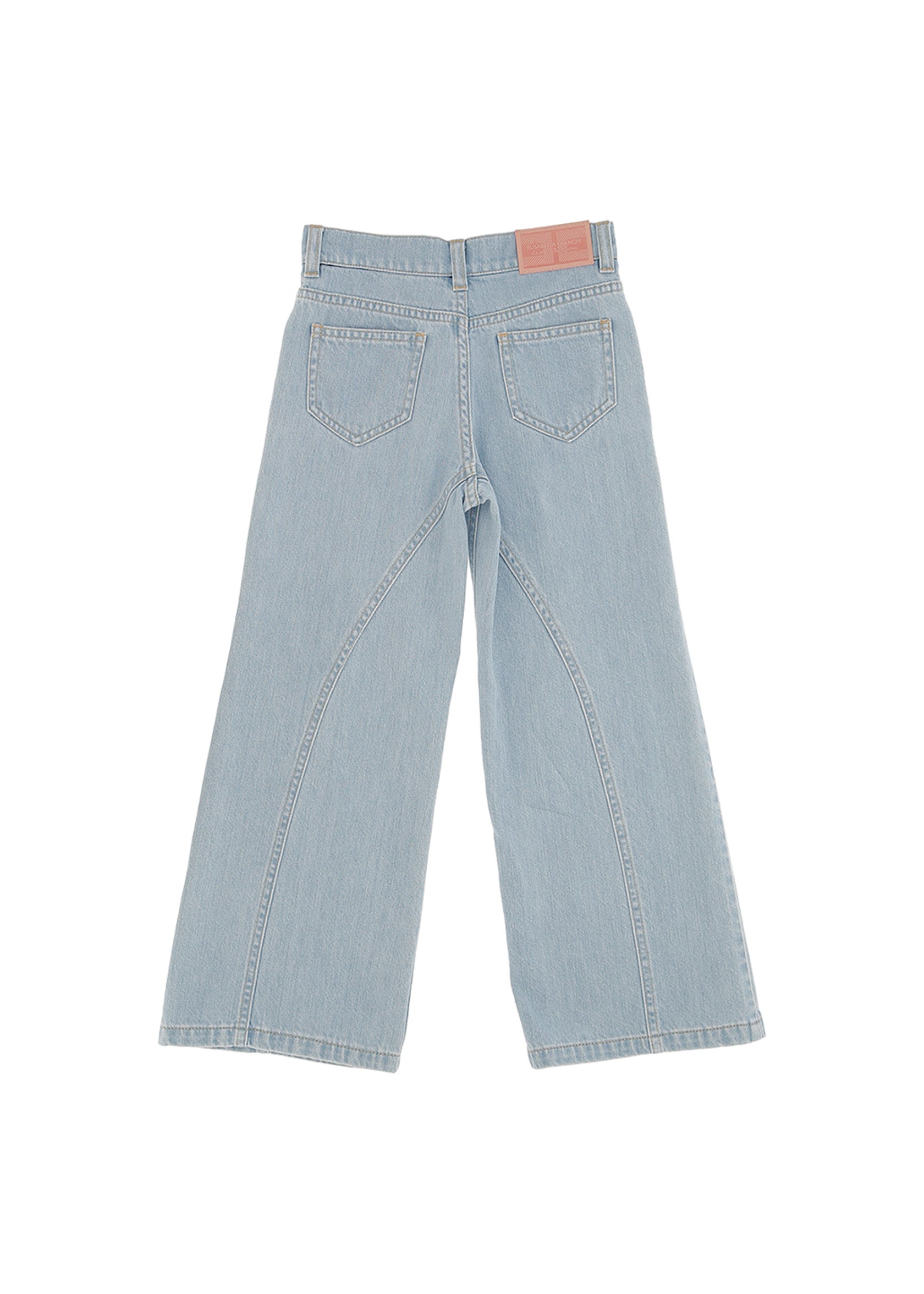 Elisabetta Franchi La Mia Bambina Jeans a Palazzo Denim per Bambine (retro)