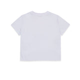 Diesel Kids T-shirt Bianca con Logo Pailettes per Bambine (retro)