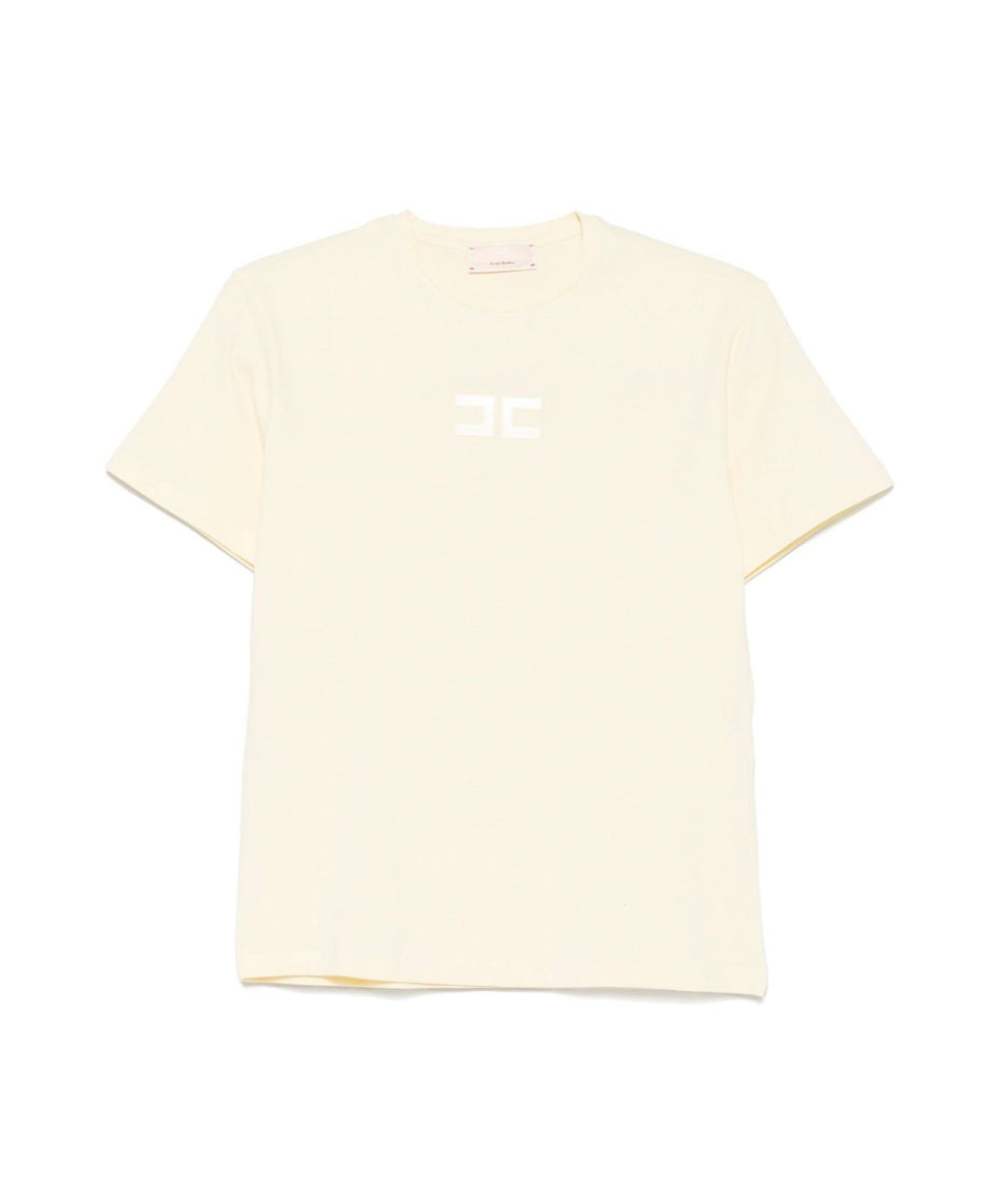Elisabetta Franchi La Mia Bambina T-shirt Limone con Logo per Bambine