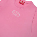 Diesel Kids T shirt Manica Lunga Fucsia con Oval D per Bambine