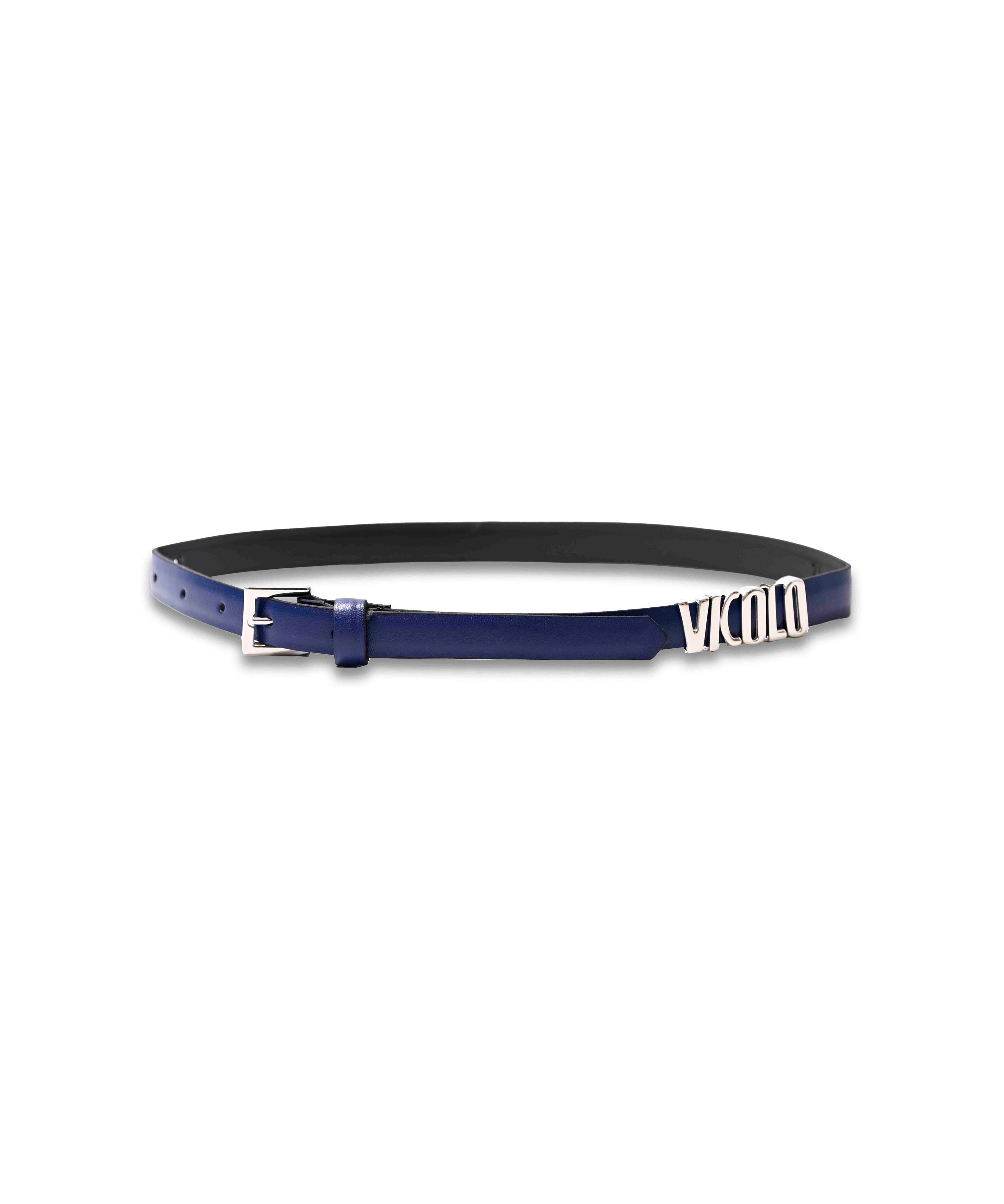 Vicolo Kids Cintura Slim Blu Royal Logata per Bambine