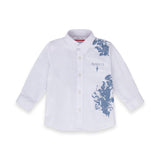 Paciotti Kids Camicia Bianca con Dettagli Effetto Pittura per Neonati