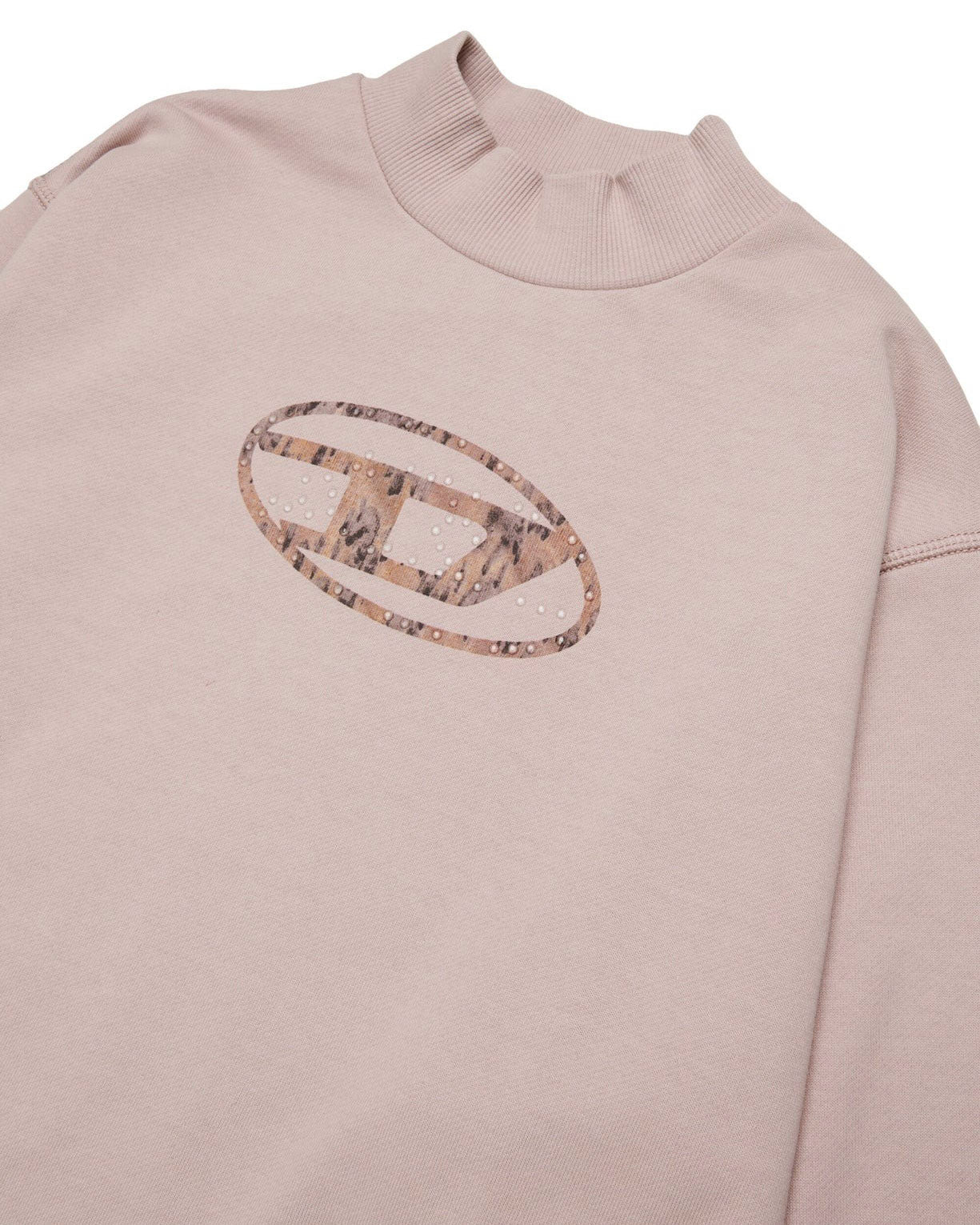 Diesel Kids Felpa Girocollo Rosa con Oval D AR per Bambine