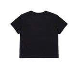 Diesel Kids T-shirt Nera con Logo Pailettes per Bambine (retro)