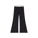 Elisabetta Franchi La Mia Bambina Pantaloni Neri con Logo Geometrico per Neonate