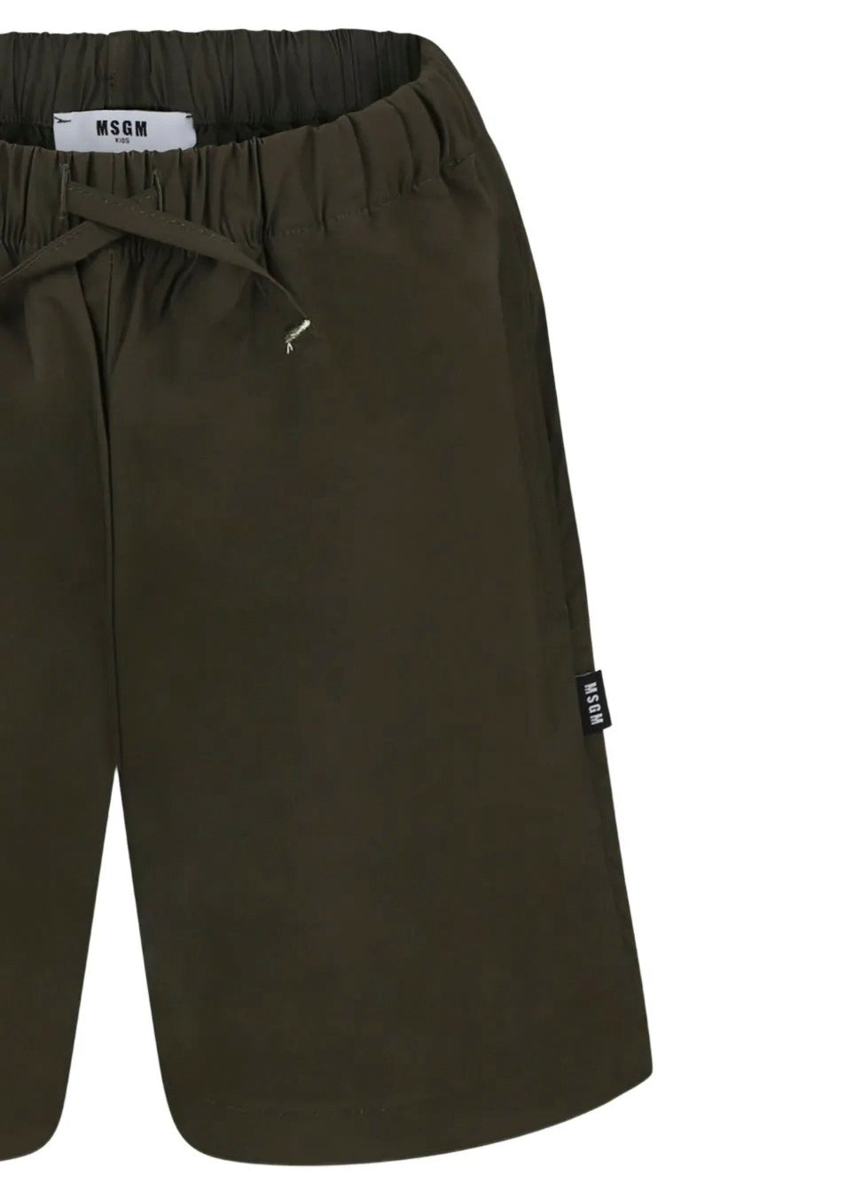 MSGM Kids Bermuda Parachute Verde per Bambini (dettaglio)