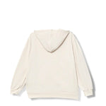 Elisabetta Franchi La Mia Bambina Felpa Panna con Cappuccio con Ricamo Logo per Bambine