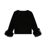 Angel's Face Kids Maglia Maniche Lunghe Nera per Bambine