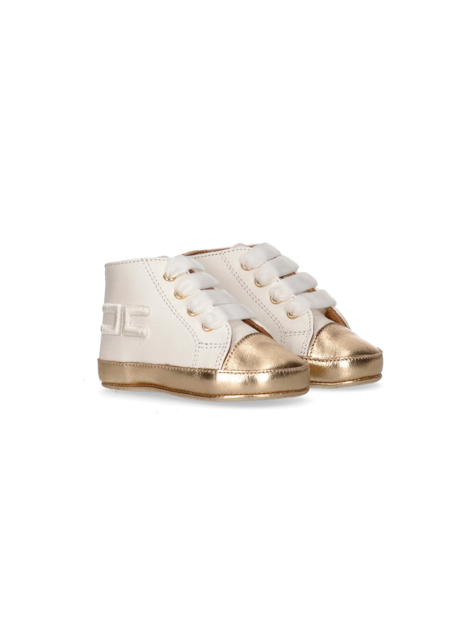 Elisabetta Franchi La Mia Bambina Scarpine Burro/Oro per Neonate