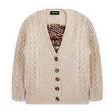 Barrow Kids Cardigan Crema con Bottoni e Orso Teddy Retro Unisex per Bambini