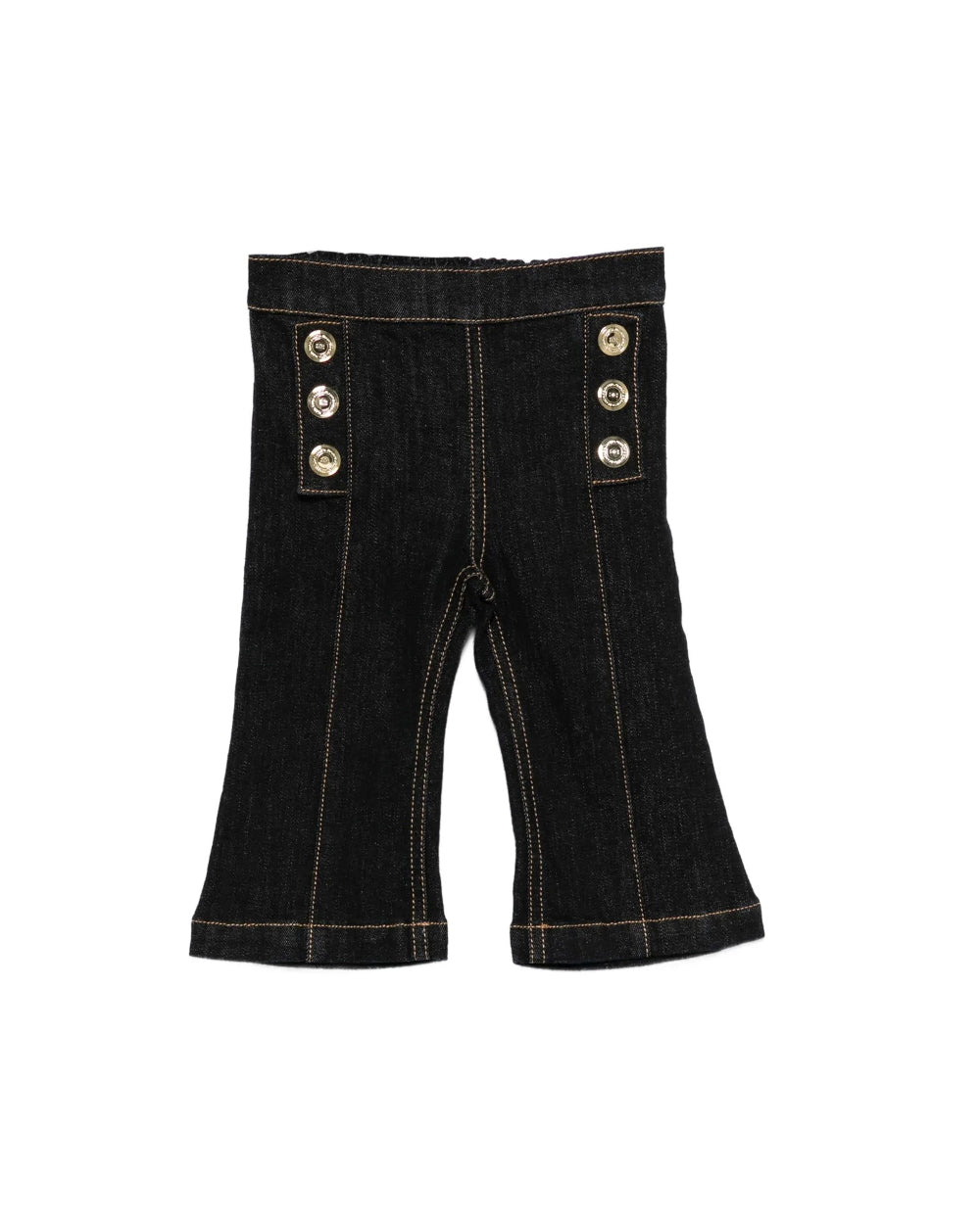 Elisabetta Franchi La Mia Bambina Pantaloni Denim Scuro per Neonate