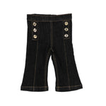 Elisabetta Franchi La Mia Bambina Pantaloni Denim Scuro per Neonate