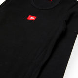 Diesel Kids Abito Nero a Costine per Bambine