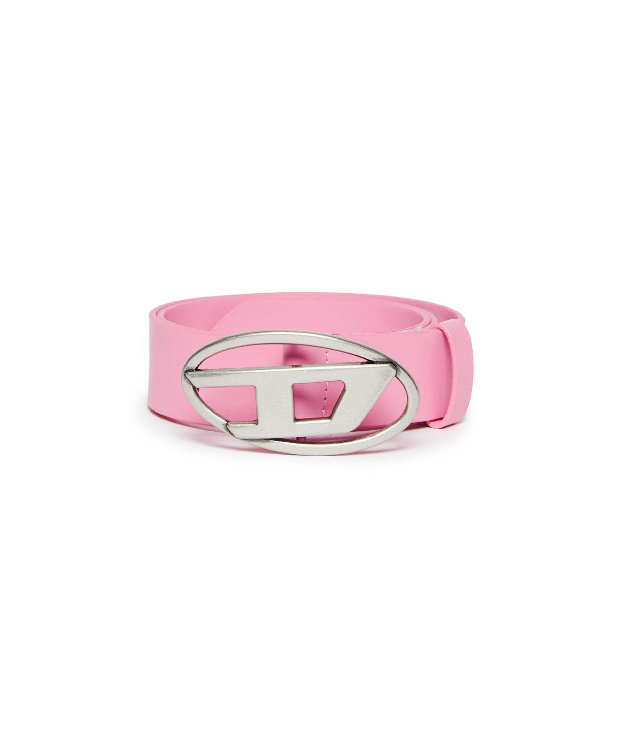 Diesel Kids Cintura Rosa in Pelle con Logo Oval D