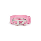 Diesel Kids Cintura Rosa in Pelle con Logo Oval D