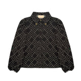 Elisabetta Franchi La Mia Bambina Camicia con Logo Geometrico per Bambine