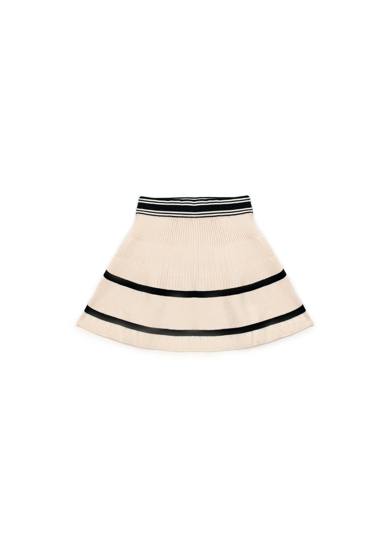 Elisabetta Franchi La Mia Bambina Gonna in Maglia Burro/Nero per Neonate