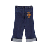 Elisabetta Franchi La Mia Bambina Jeans Denim Scuro per Neonate (retro)