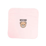 Moschino Kids Coperta Rosa con Logo per Neonate