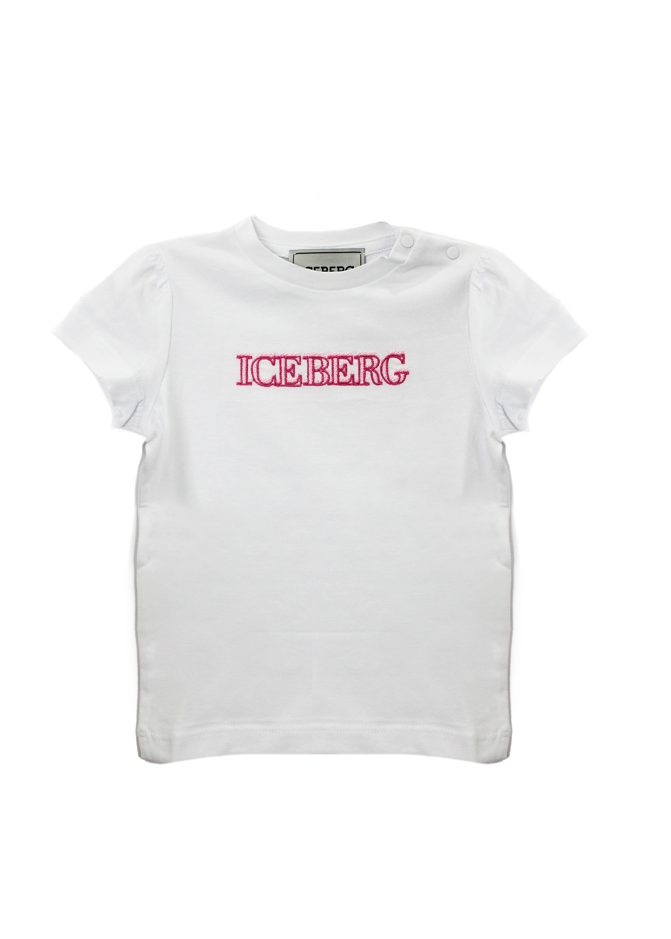 Iceberg Kids T-Shirt Bianca con Logo per Neonate