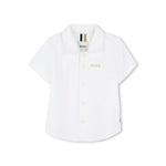 Boss Kids Polo Bianca con Logo per Neonati