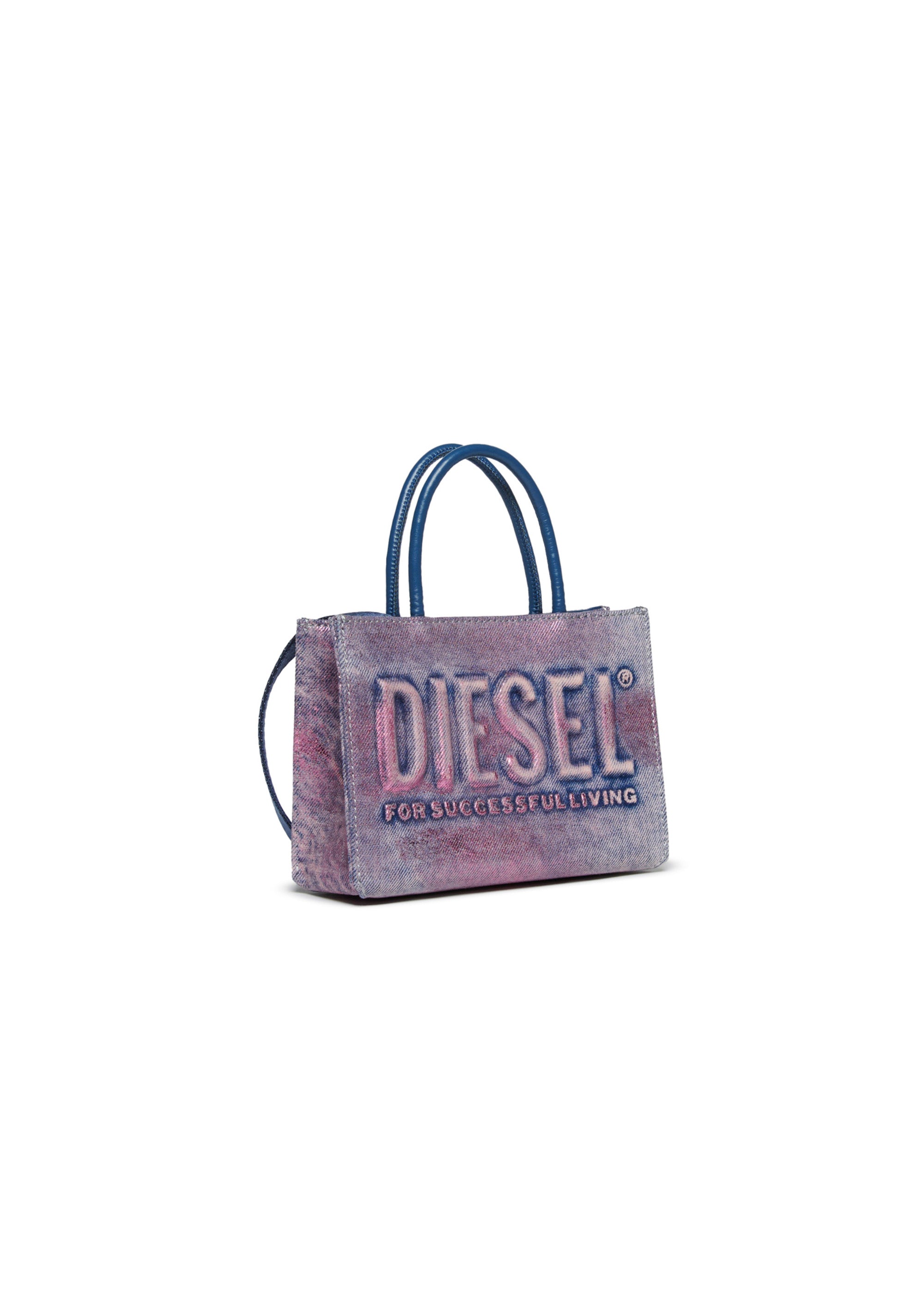Diesel Kids Borsa Denim Rosa Mini 3D per Bambine