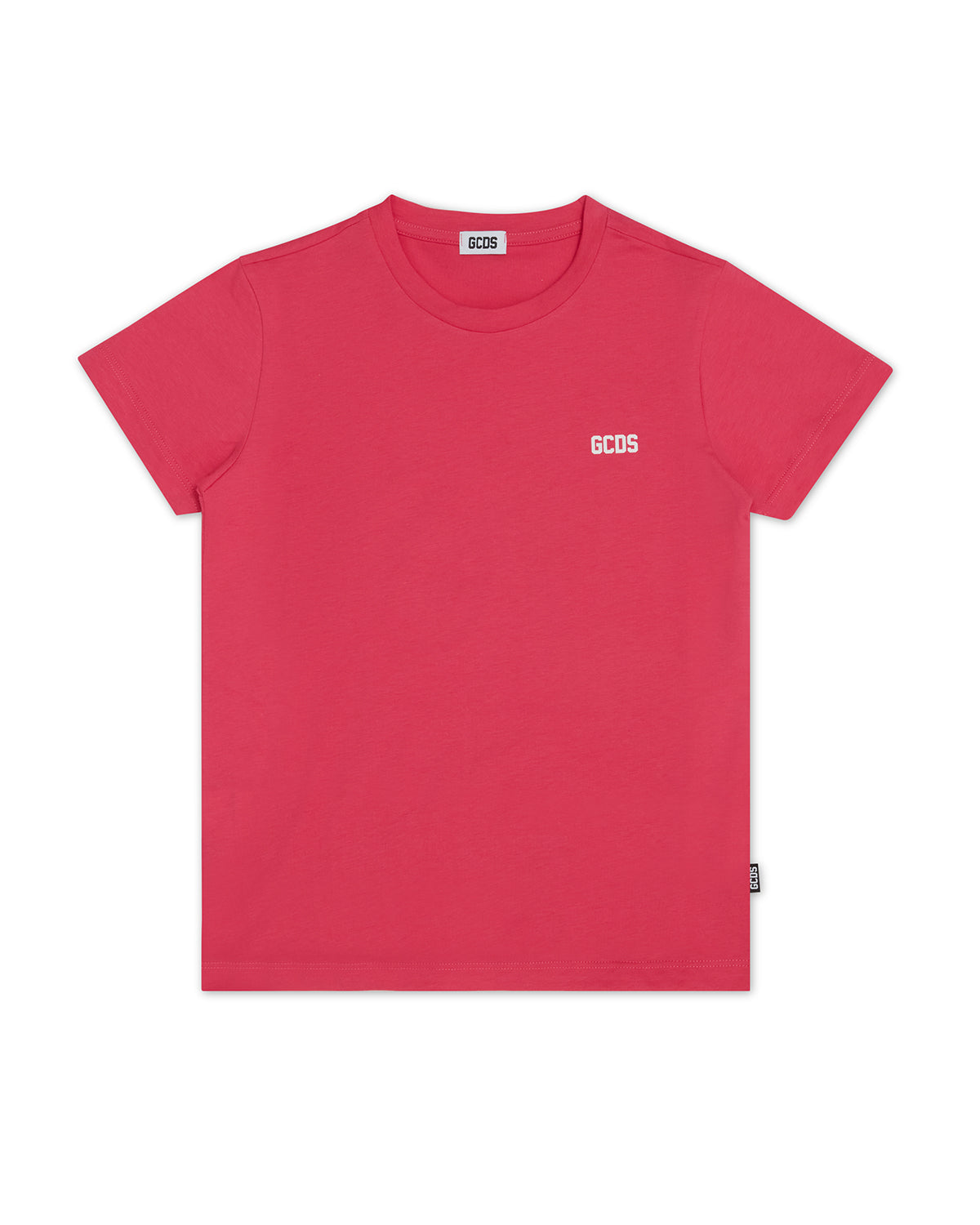Gcds Kids T-Shirt Fuxia con Logo per Bambine