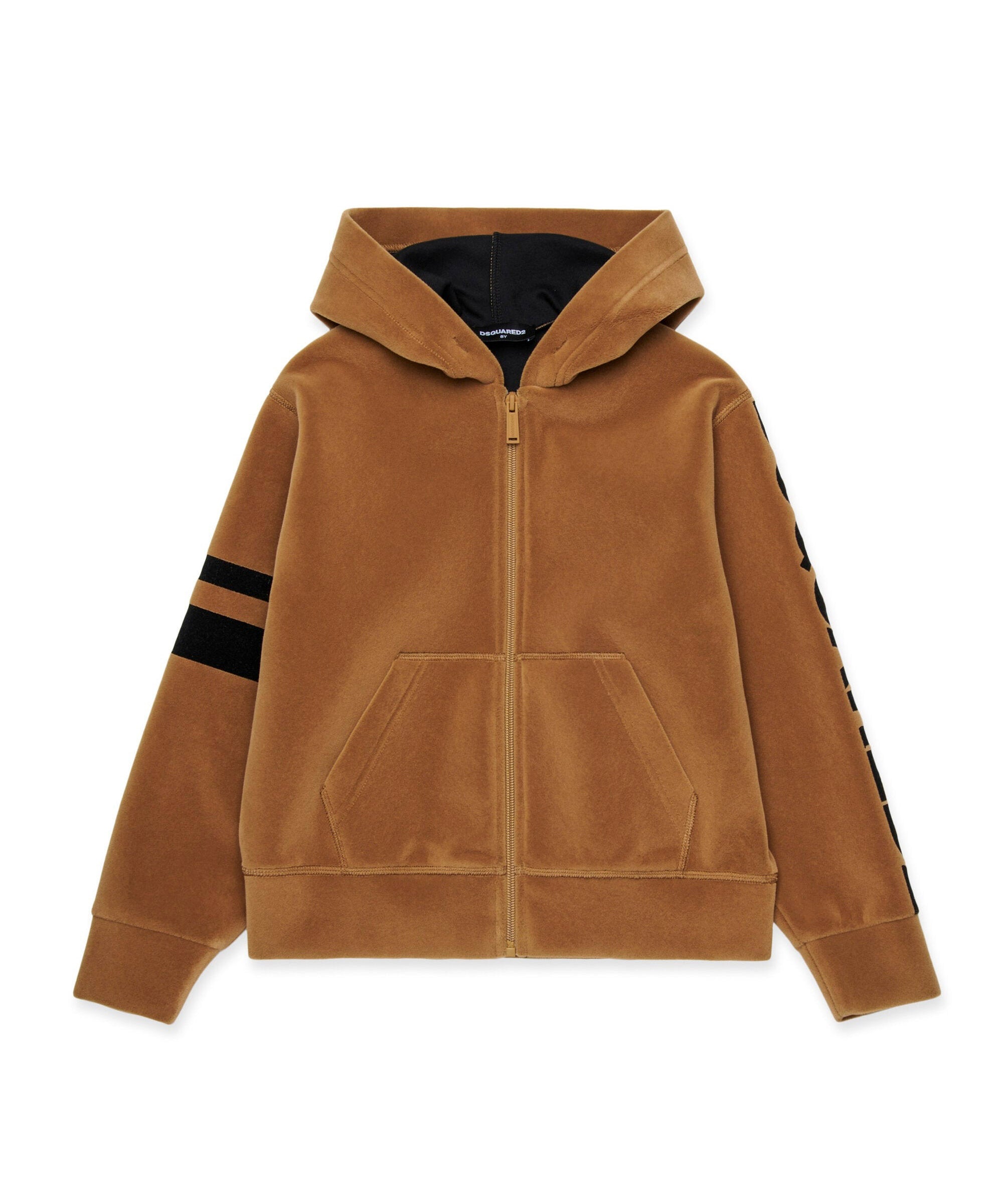 Dsquared2 Kids Felpa con Cappuccio Marrone per Bambini