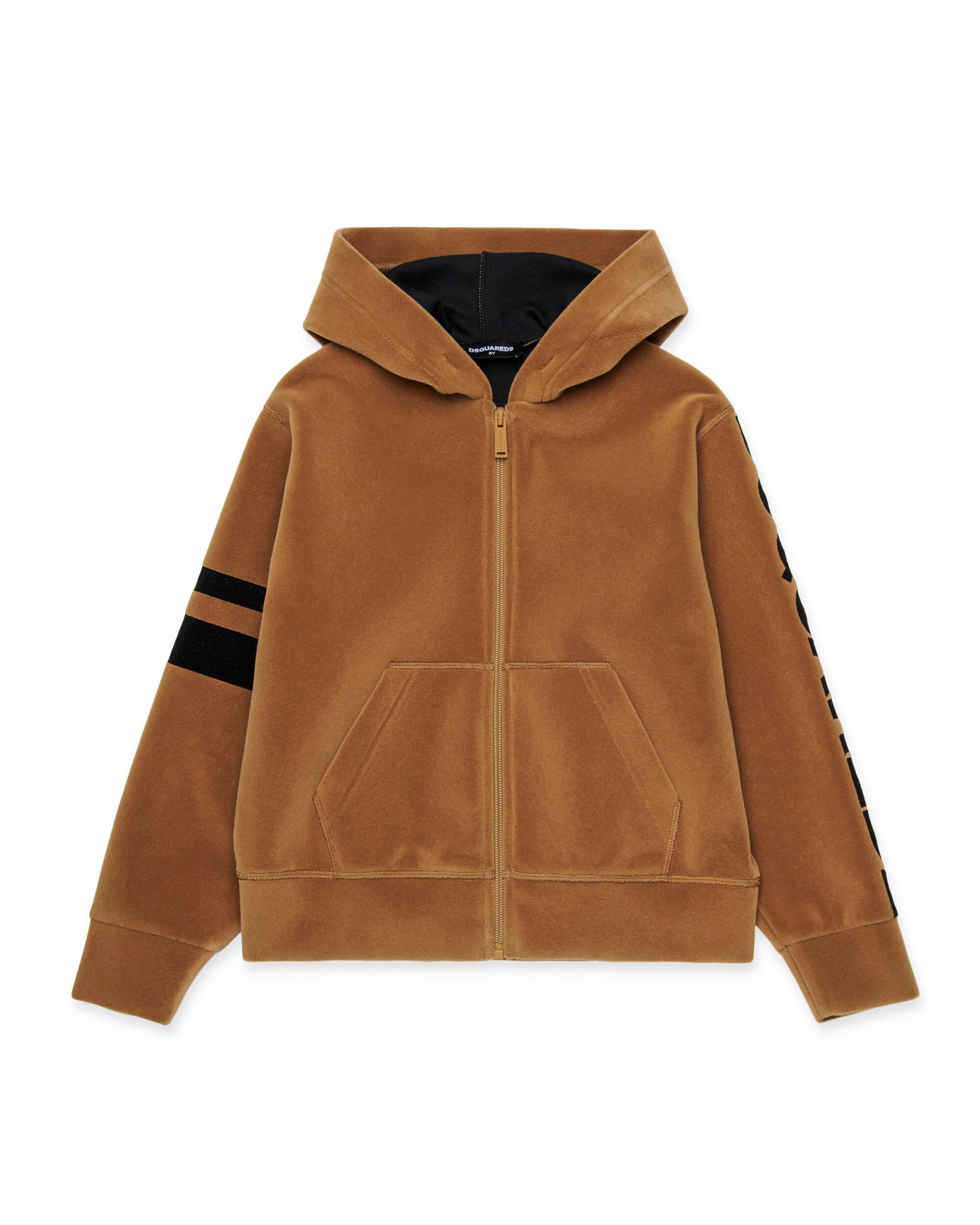 Dsquared2 Kids Felpa con Cappuccio Marrone per Bambini