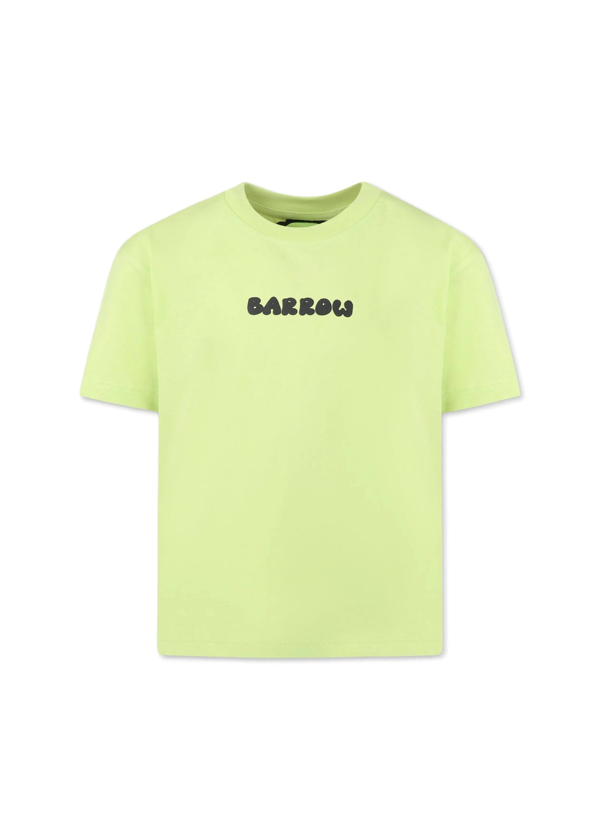 Barrow Kids T-shirt Lime con Stampa Retro per Bambini (fronte)