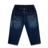 Iceberg Kids Jeans Denim Blu con Stampa a Laser per Neonati