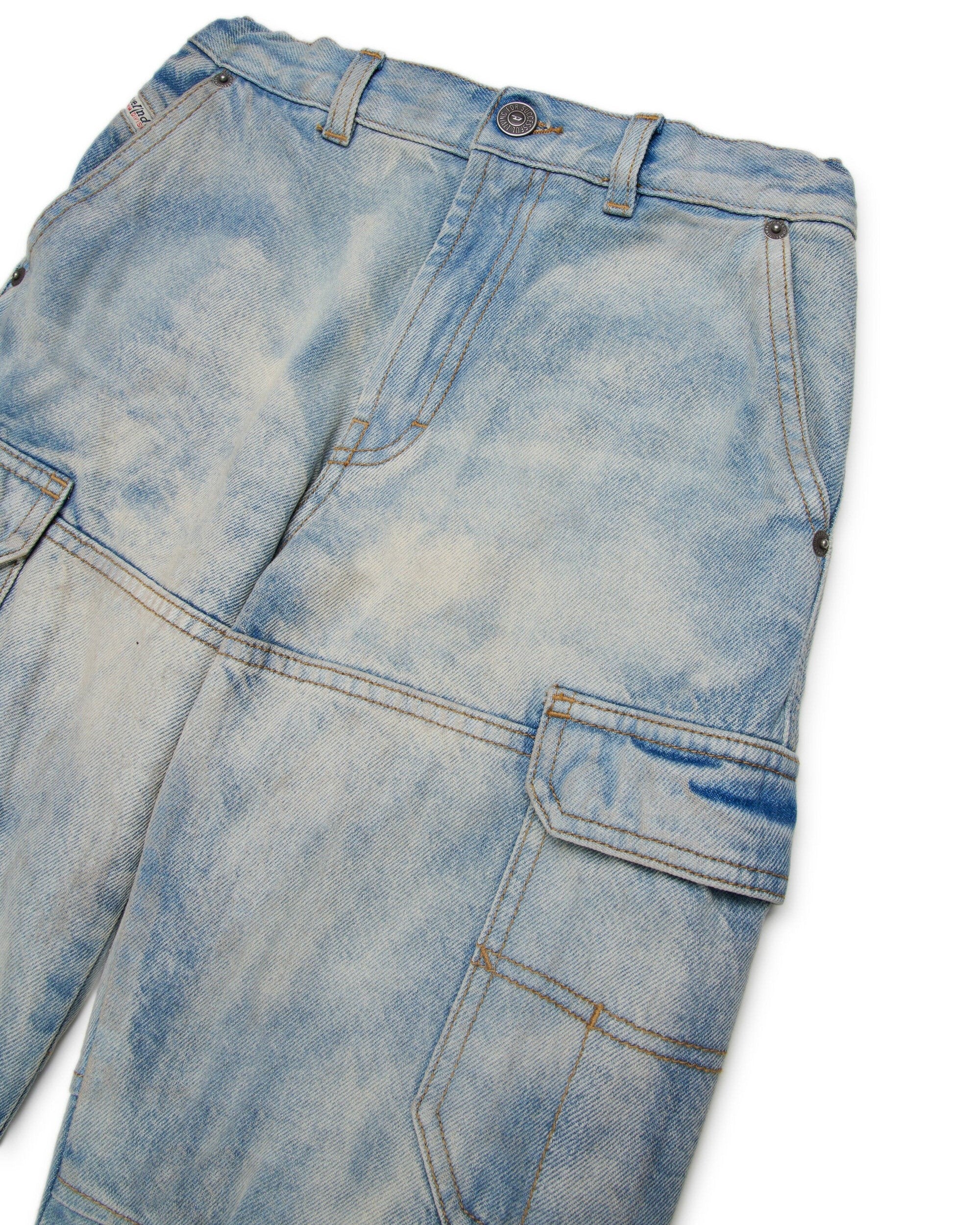 Diesel Kids Jeans relaxed bleached  D-Dave Cargo per Bambini