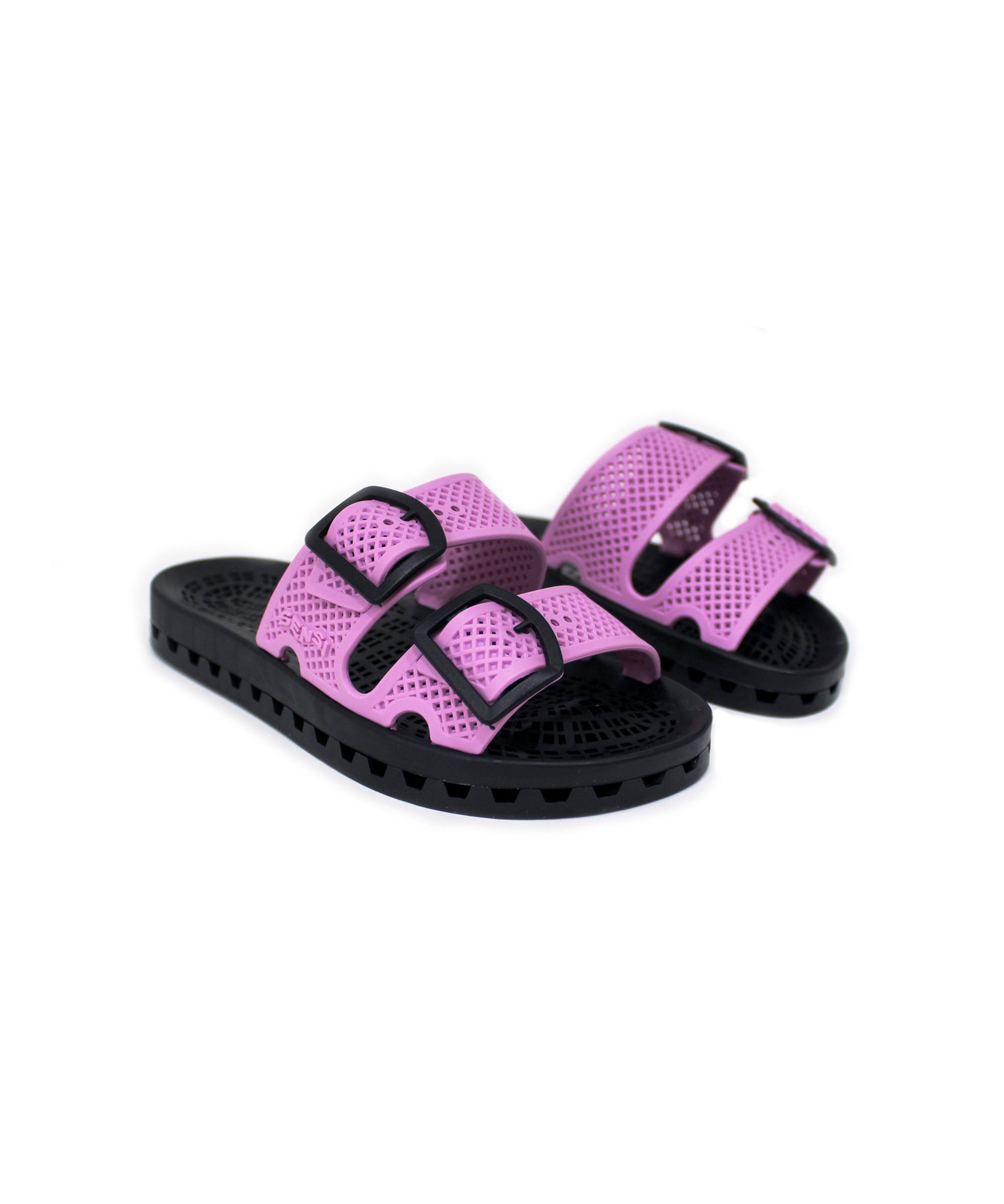 Sensi Kids Urban Sandalo Lilla Doppia Fascia per Bambine (fronte)