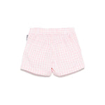 Moschino Kids Shorts Rosa a Quadri con Ricamo Toy per Neonate