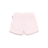 Moschino Kids Shorts Rosa a Quadri con Ricamo Toy per Neonate
