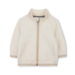 Boss Kids Cardigan Sabbia con Zip per Neonati