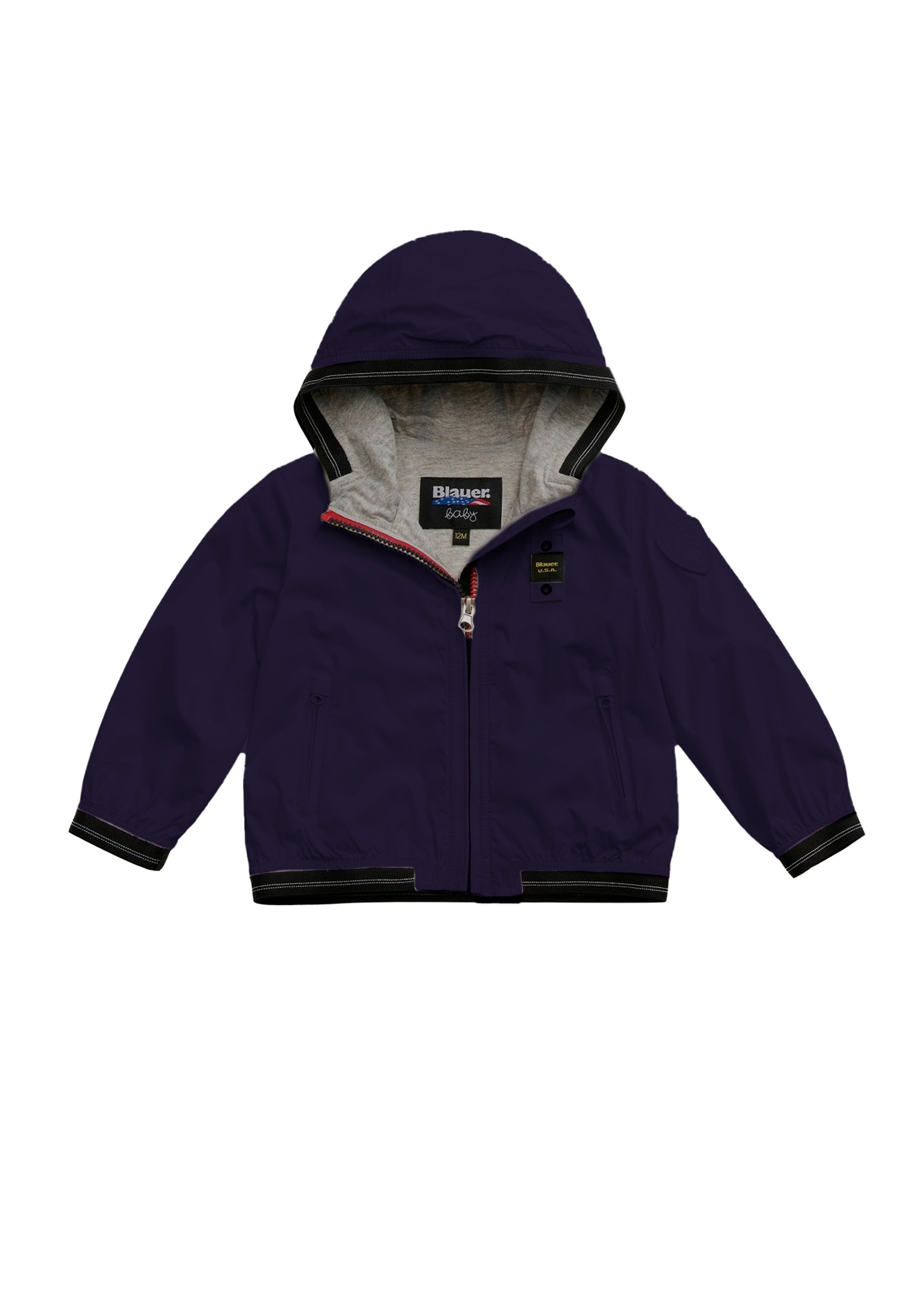 Blauer Kids Giubbino a Vento Foderato Blu per Neonati
