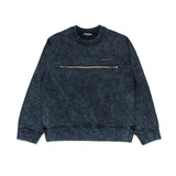 Dsquared2 Kids Felpa Girocollo Marmorizzata con Zip per Bambini