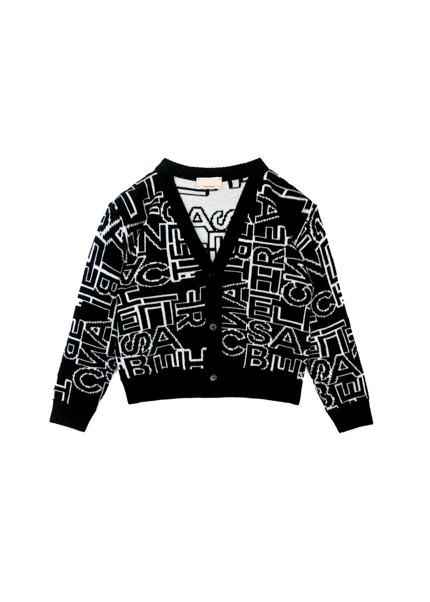 Elisabetta Franchi La Mia Bambina Cardigan Nero/Burro per Neonate