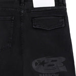 Barrow Kids Denim Jeans Nero Logo Barrow a Laser per Bambini