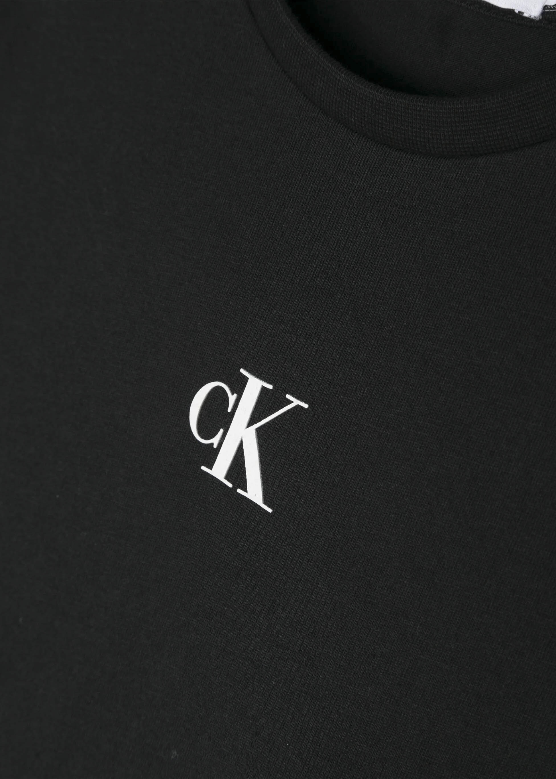 Calvin Klein Kids T-shirt Nera con Micro Logo per Bambini