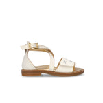 Elisabetta Franchi La Mia Bambina Sandalo Avorio Incrociato con Strass per Neonate