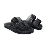 Sensi Kids Black Fluo Black Double Band Sandal for Kids