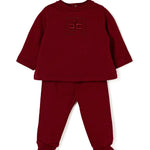 Elisabetta Franchi la Mia Bambina Completo in Felpa Cherry per Neonate