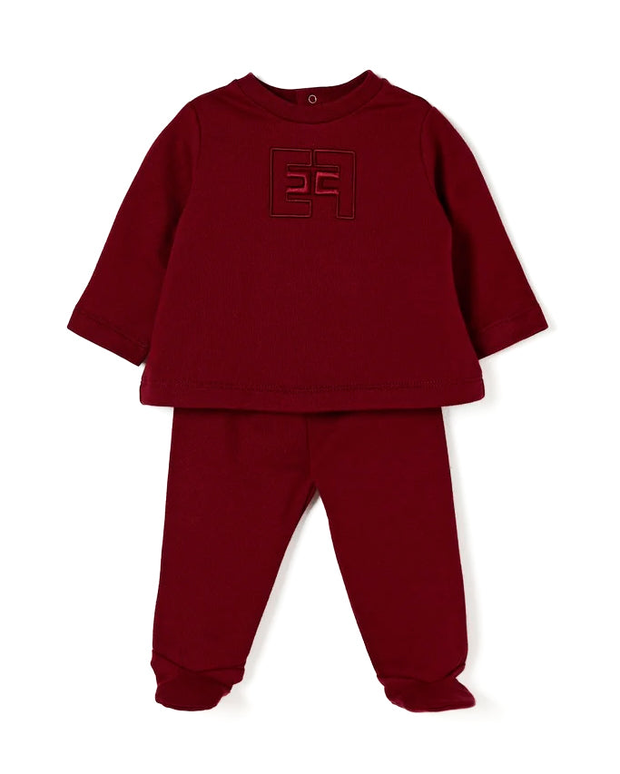 Elisabetta Franchi la Mia Bambina Completo in Felpa Cherry per Neonate