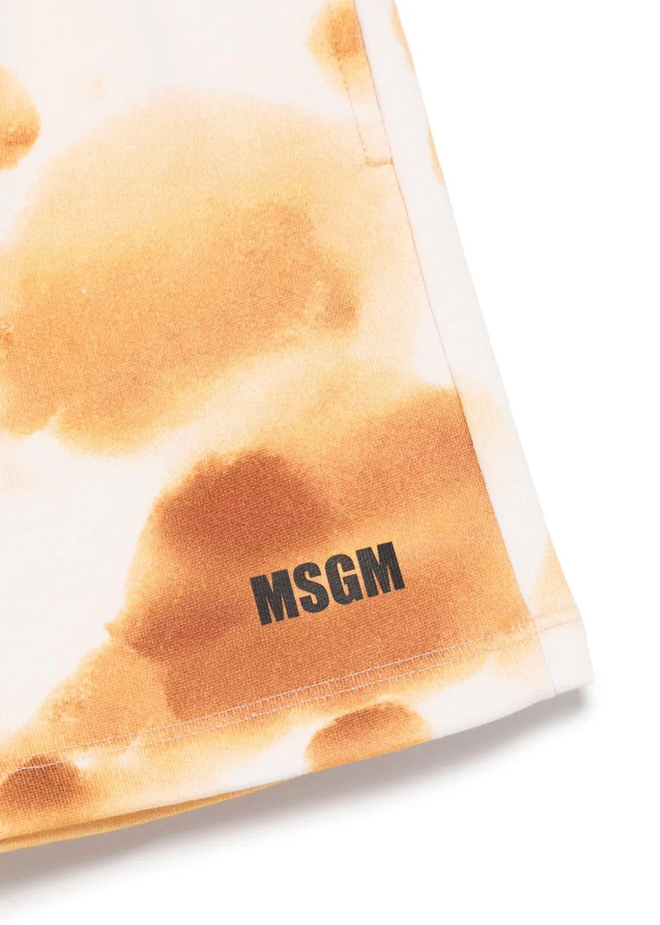 MSGM Kids Bermuda Crema con Stampa per Bambini (dettaglio)